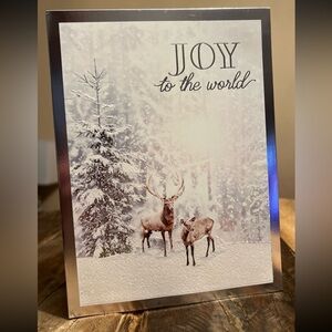 BUNDLE 8 EMBELLISHED CHRISTMAS HOLIDAY GREETING CARDS & ENVELOPES SNOWY SCENE